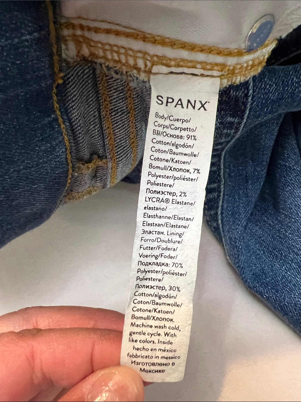 SPANX Wide-Leg High-Rise Jeans Medium Wash Stretch Shaping denim pants medium - Picture 11 of 13